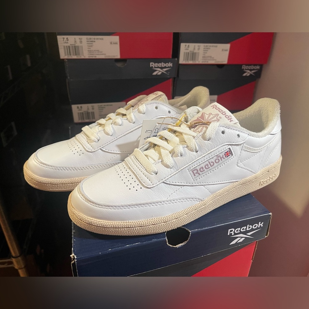 Reebok Club C 85 Vintage Shoes White / Chalk / Infused Lilac Women’s Size 6-10